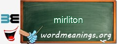 WordMeaning blackboard for mirliton